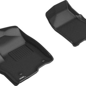 3D MAXpider Floor Liner, Kagu, Custom Fit, Raised Edge, Black, Thermoplastic Rubber of Carbon Fiber Texture, 2 Piece – L1GM02511509
