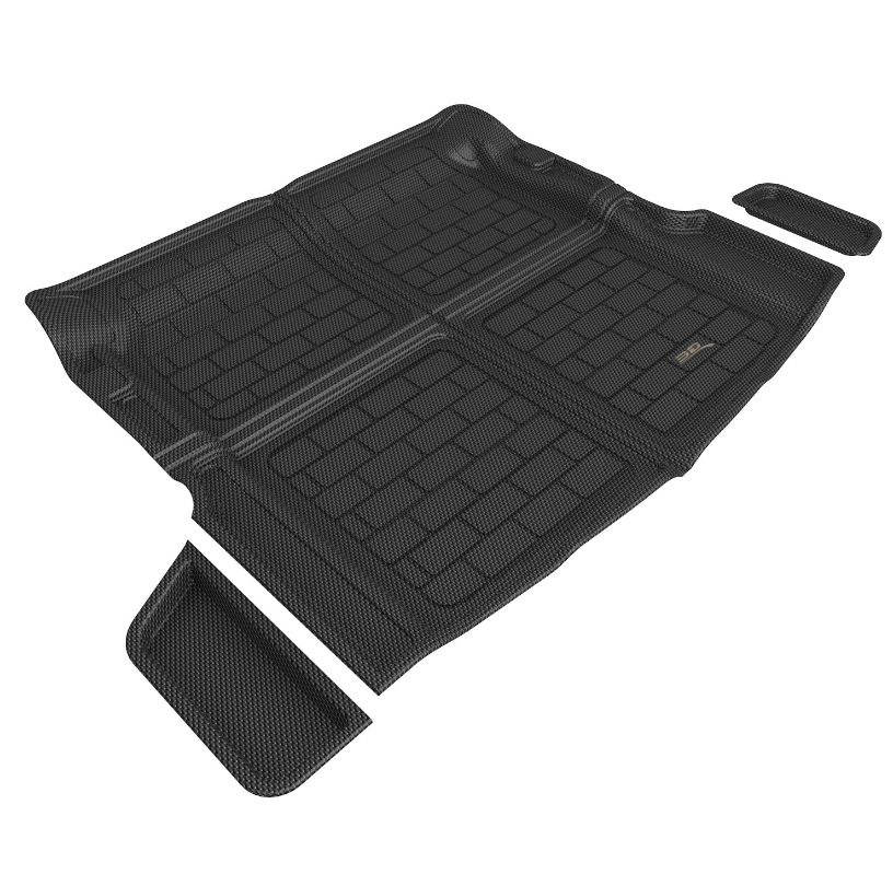 3D MAXpider Cargo Area Liner, Kagu, Black, Raised Edge, Thermoplastic Rubber of Carbon Fiber Texture, Non-Skid, Behind 2ND Seat – M1BM1251309