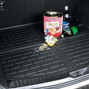 3D MAXpider Cargo Area Liner, Kagu, Black, Raised Edge, Thermoplastic Rubber of Carbon Fiber Texture, Non-Skid, Behind 2ND Seat – M1BM1251309