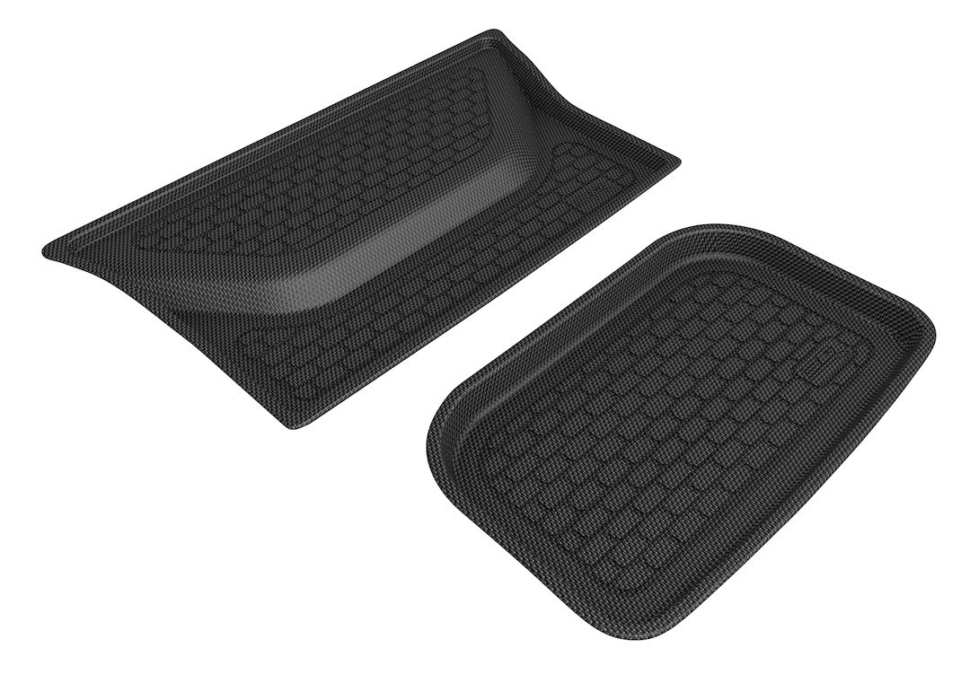 3D MAXpider Cargo Area Liner, Kagu, Raised Edge, Black, Thermoplastic Rubber of Carbon Fiber Texture, Non-Skid, Rear Lower Cargo Bay – M1TL0181309