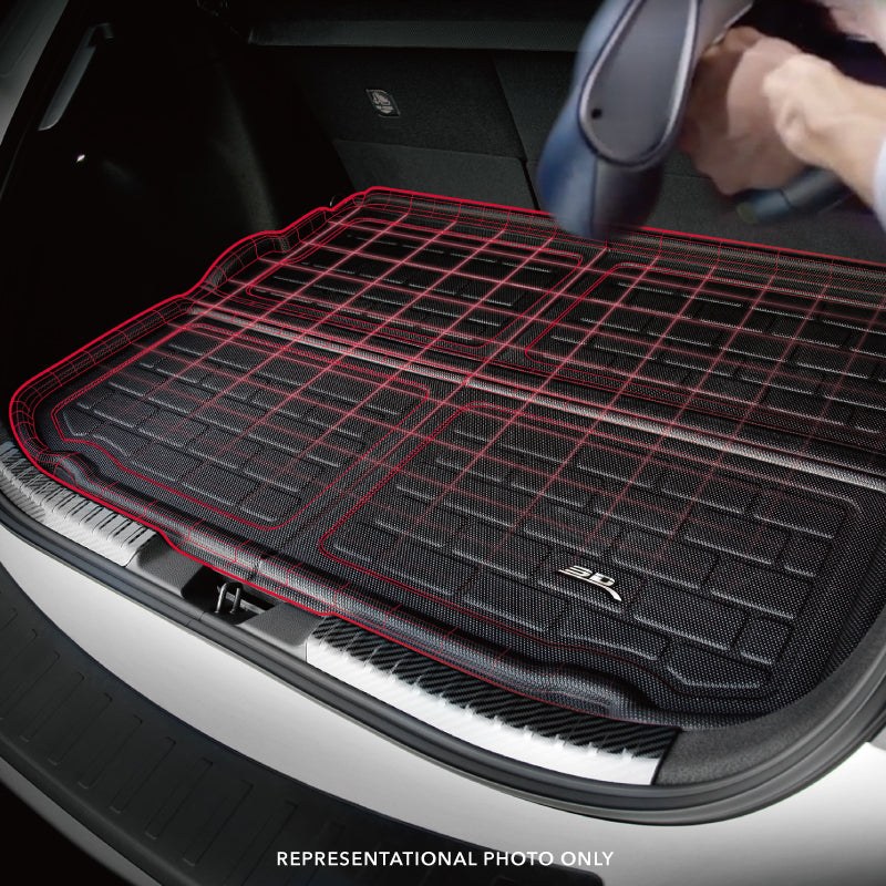 3D MAXpider Cargo Area Liner, Kagu, Custom Fit, Raised Edge, Black, Thermoplastic Rubber of Carbon Fiber Texture, Non-Skid – M1TL0521309