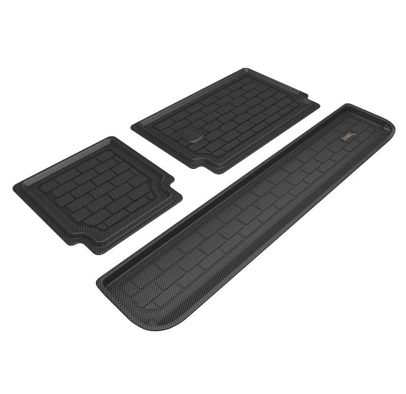 3D MAXpider Cargo Area Liner, Kagu, Raised Edge, Black, Thermoplastic Rubber of Carbon Fiber Texture, Non-Skid, To Back of 3RD Seat – M1TY3031309