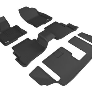 3D MAXpider Floor Liner, Kagu, Custom Fit, Raised Edge, Black, Thermoplastic Rubber of Carbon Fiber Texture, 4 Piece – L1MZ05701509