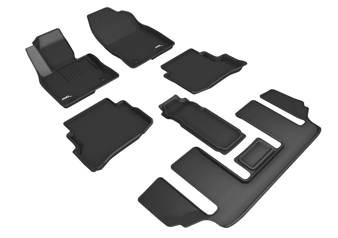 3D MAXpider Floor Liner, Kagu, Custom Fit, Raised Edge, Black, Thermoplastic Rubber of Carbon Fiber Texture, 1 Piece – L1MZ07601509