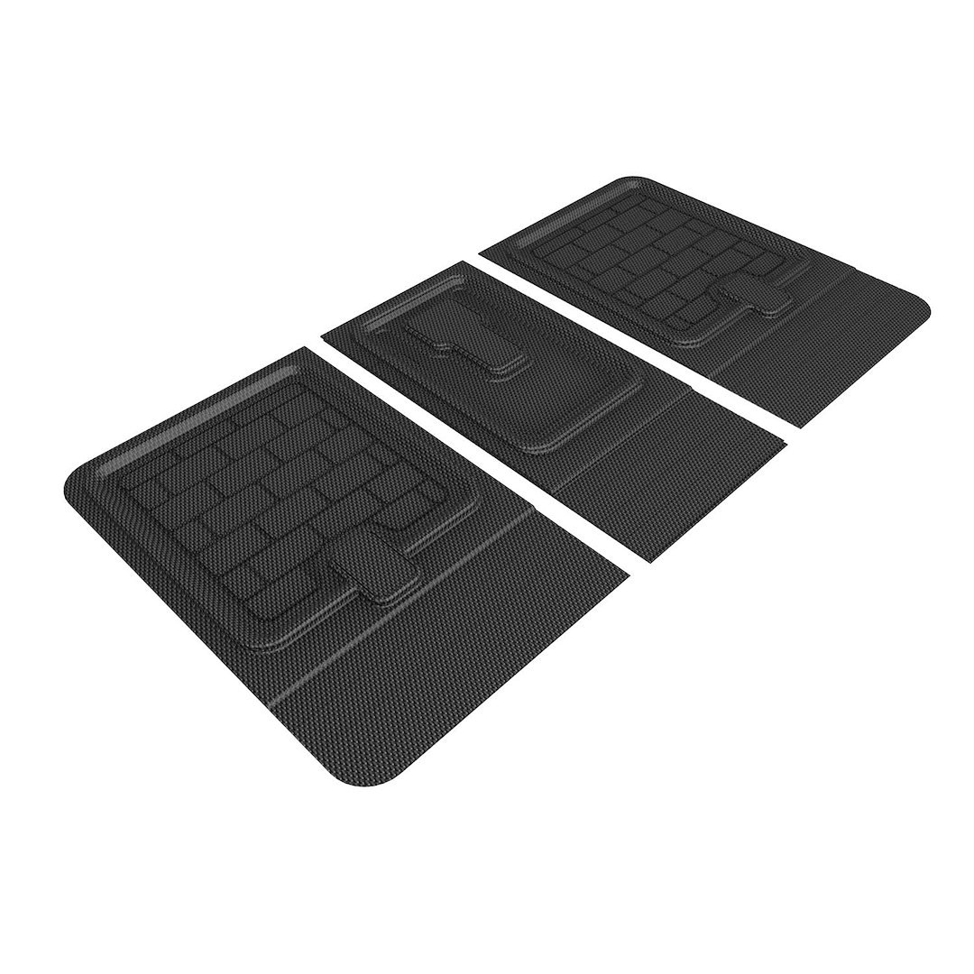 3D MAXpider Seat Back Protector, Black, Thermoplastic Rubber of Carbon Fiber Texture, 3 Piece – Q1TL0281309