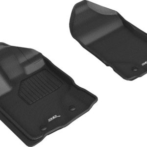 3D MAXpider Floor Liner, Kagu, Black, Custom Fit, Raised Edge, Thermoplastic Rubber of Carbon Fiber Texture – L1FR12211509