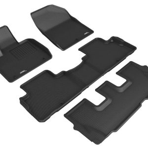 3D MAXpider Floor Liner, Kagu, Black, Custom Fit, Raised Edge, Thermoplastic Rubber of Carbon Fiber Texture – L1HY10001509