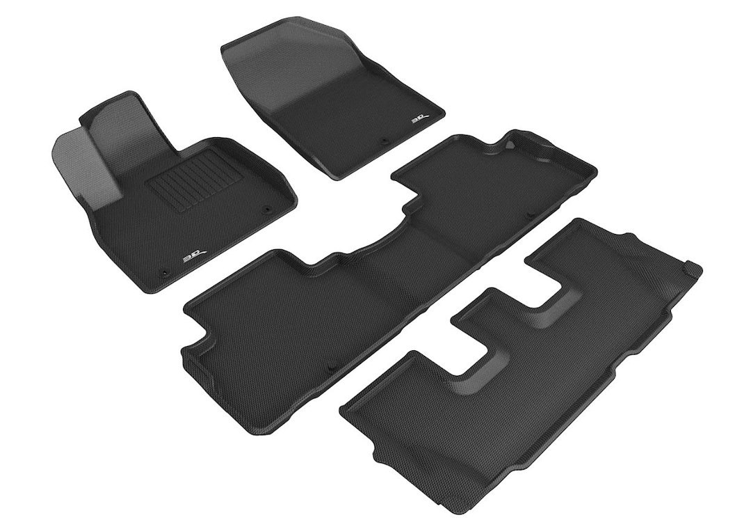 3D MAXpider Floor Liner, Kagu, Black, Custom Fit, Raised Edge, Thermoplastic Rubber of Carbon Fiber Texture – L1HY10001509