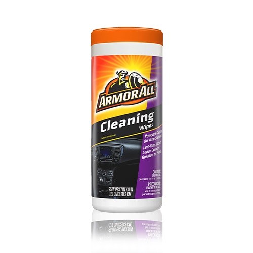 Armor All Cleaning Wipe, Use to Clean Dashboard/ Fabric/ Carpet, Single Canister of 25 Wipes – 10260B