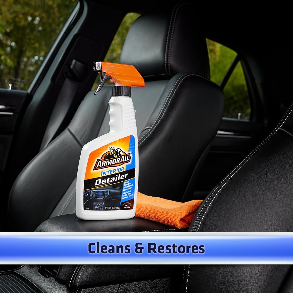 Armor All Interior Cleaner, Use to Clean Display Screen/ Console/ Steering Wheel/ Fabric/ Vinyl/ Dashboard and Running Board – 11237B