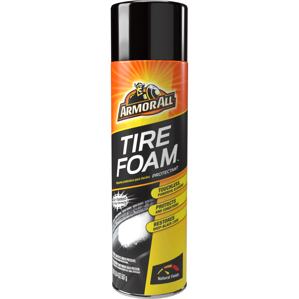 Armor All Tire Dressing, Tire Foam ®, Use for Deep Black Look, 20 Ounce Spray Bottle, Single – 13682WC