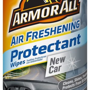 Armor All Vinyl Protectant, Air Freshening, Single Canister of 25 Wipes, New Car Scent – 15612B