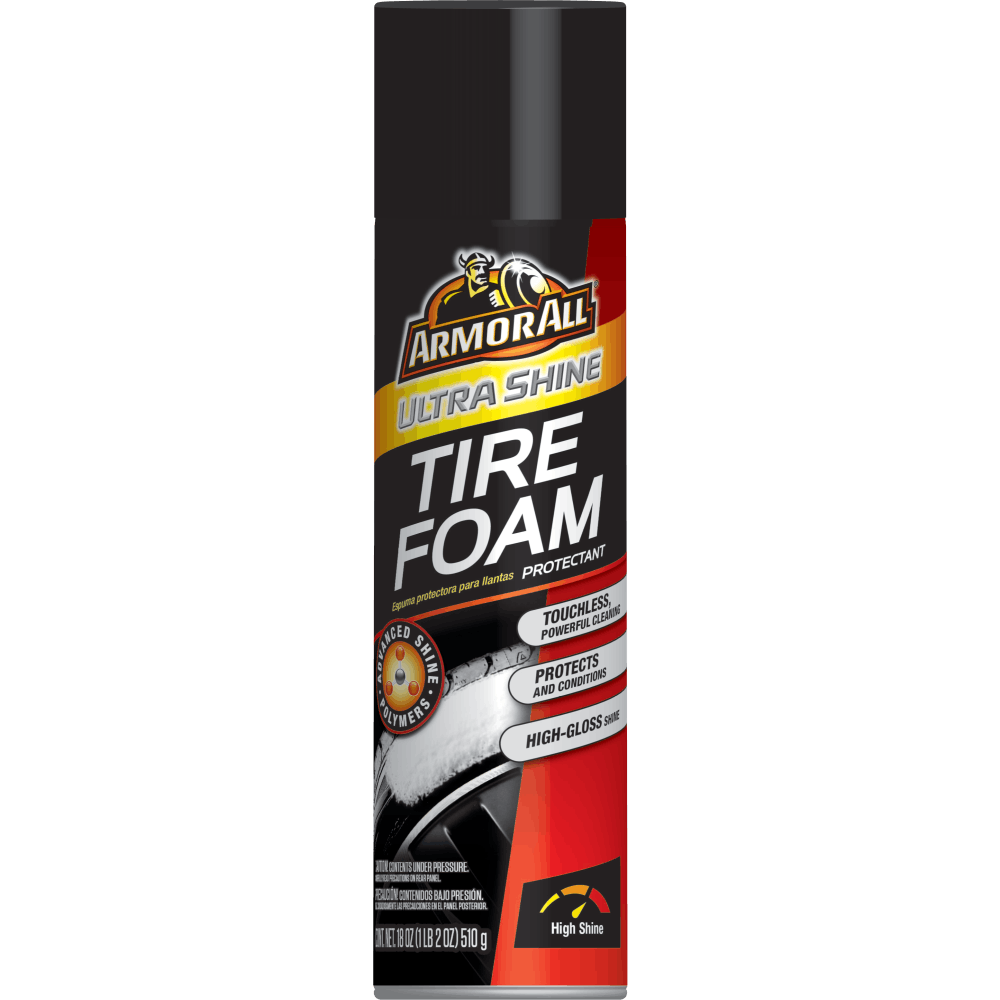 Armor All Tire Dressing, Ultra Shine, Use for Glossy Look, 18 Ounce Spray Bottle, Single – 9976C