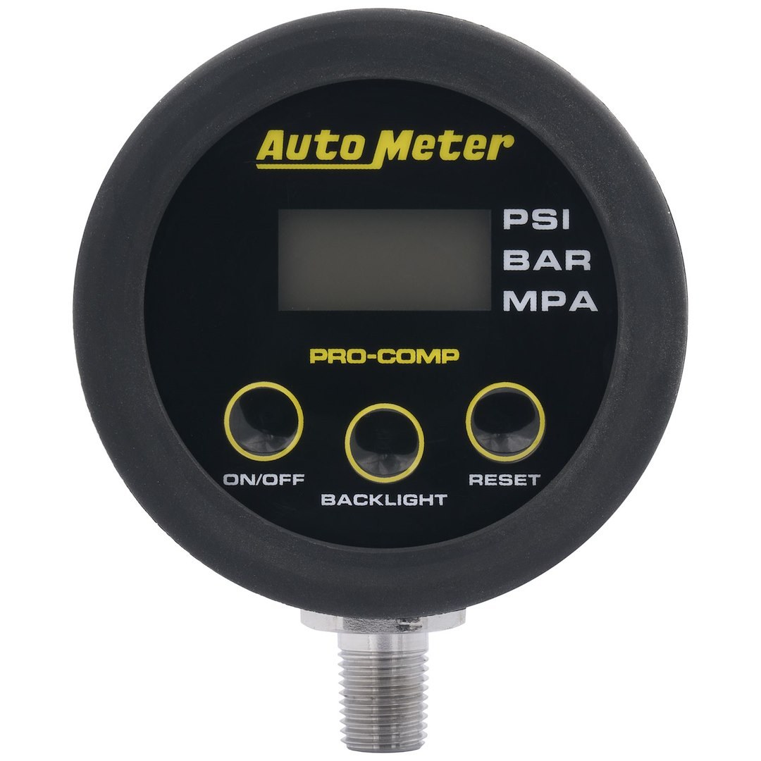 AutoMeter Tire Pressure Gauge, Pro-Comp ™, 2-1/2 Inch Digital Display, Without Hose, 0-50 Pounds Per Square Inch (PSI) – 2167