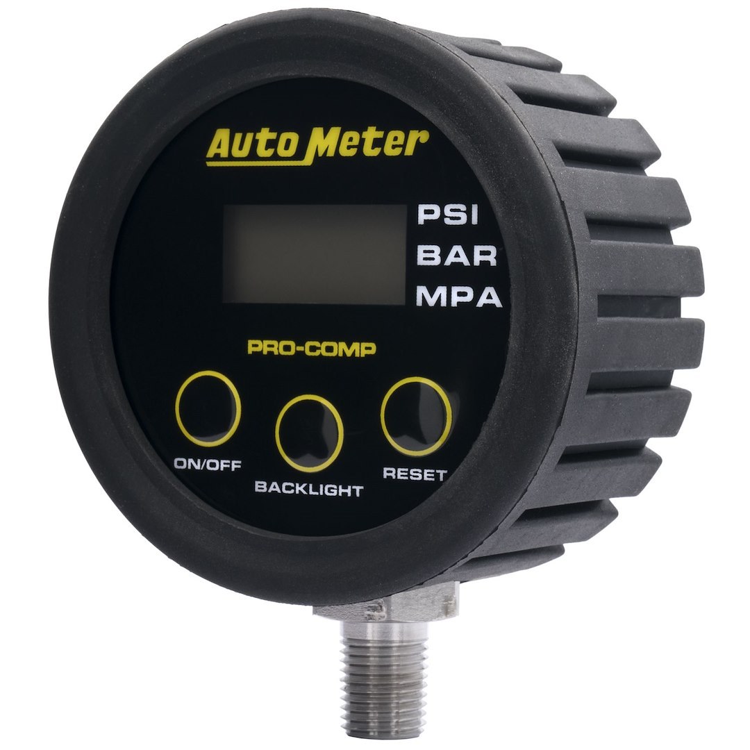 AutoMeter Tire Pressure Gauge, Pro-Comp ™, 2-1/2 Inch Digital Display, Without Hose, 0-50 Pounds Per Square Inch (PSI) – 2167