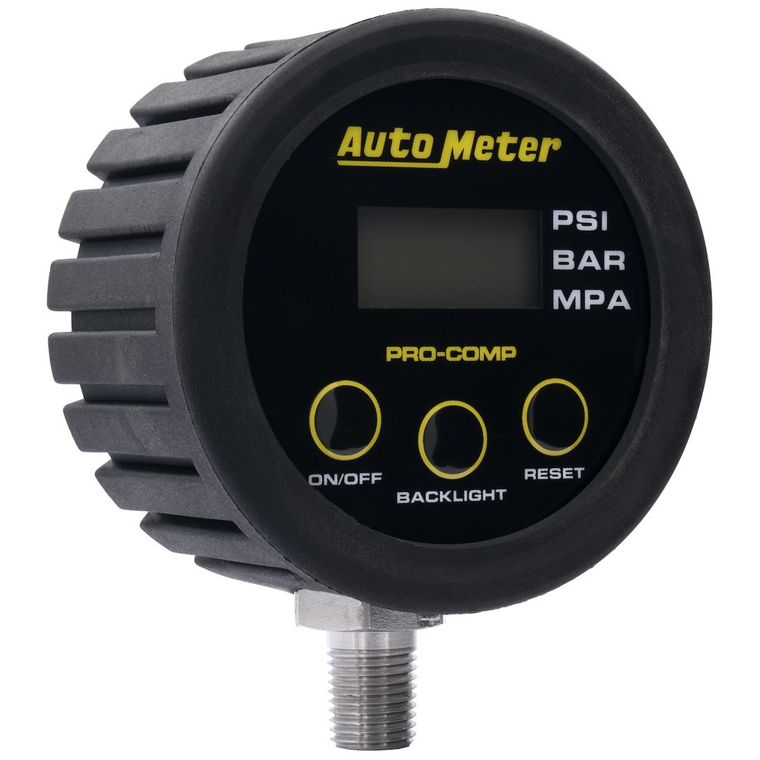 AutoMeter Tire Pressure Gauge, Pro-Comp ™, 2-1/2 Inch Digital Display, Without Hose, 0-50 Pounds Per Square Inch (PSI) – 2167