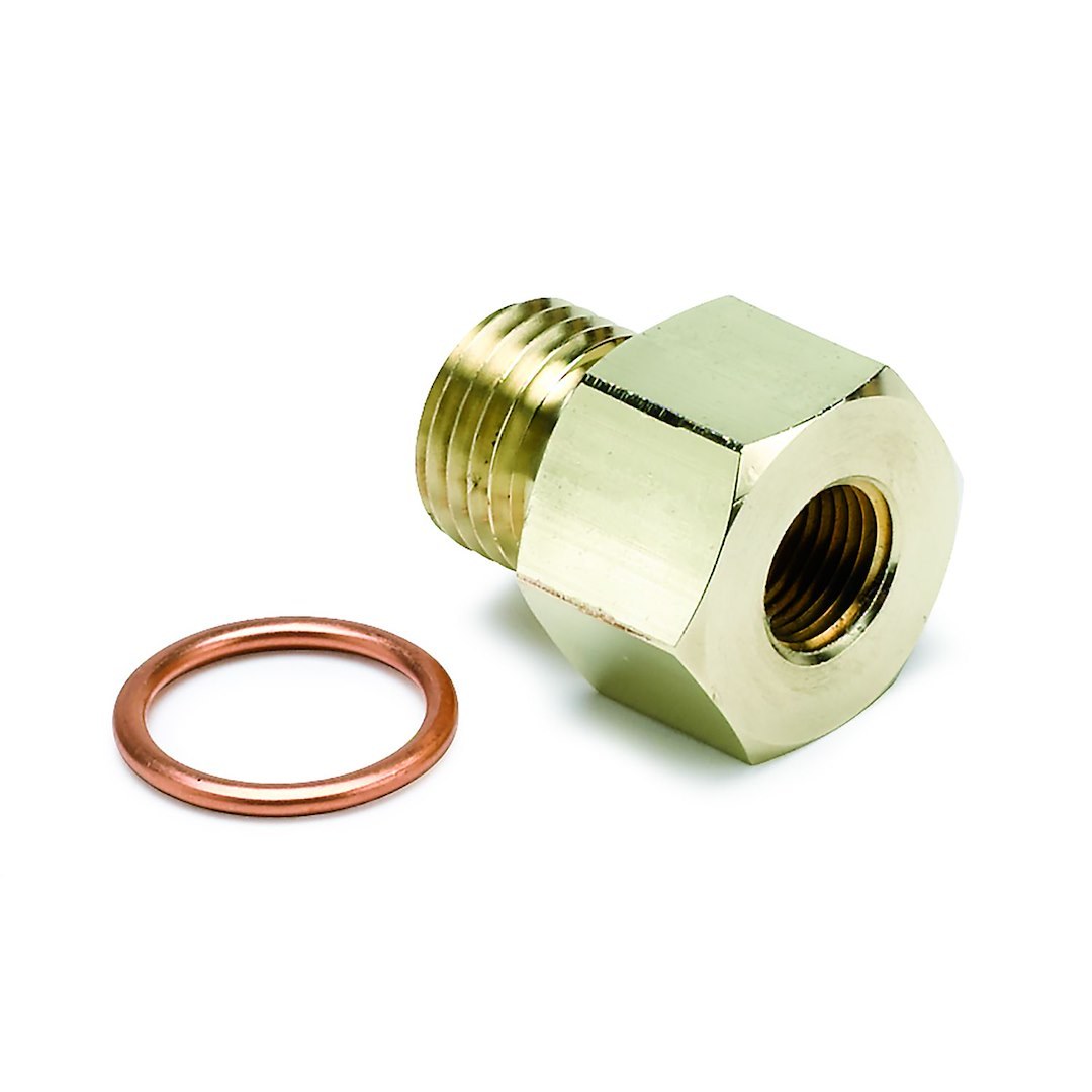 AutoMeter Adapter Fitting, 14 Millimeter X 1.5 Male to 1/8 Inch Female, Brass, Single – 2267