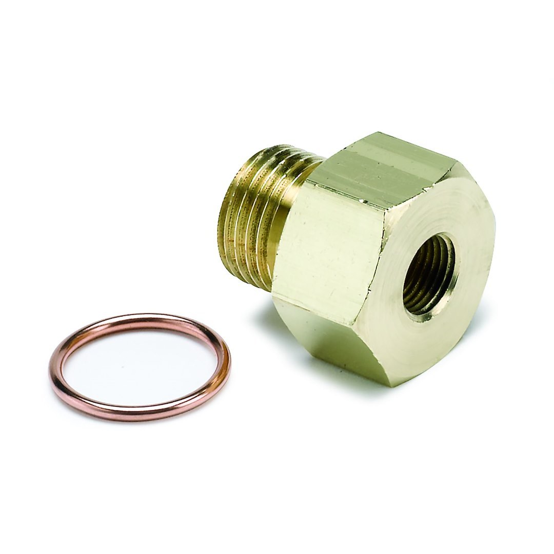 AutoMeter Adapter Fitting, 16 Millimeter X 1.5 Millimeter Male to 1/8 Inch Female, Brass, Single – 2268
