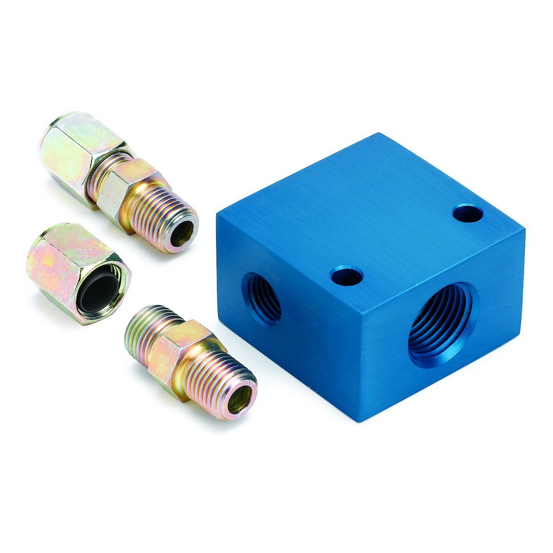 AutoMeter Gauge Auto Trans Fluid Temperature Manifold Adapter, Fits 3/8 Inch Outside Diameter Tubing – 2286