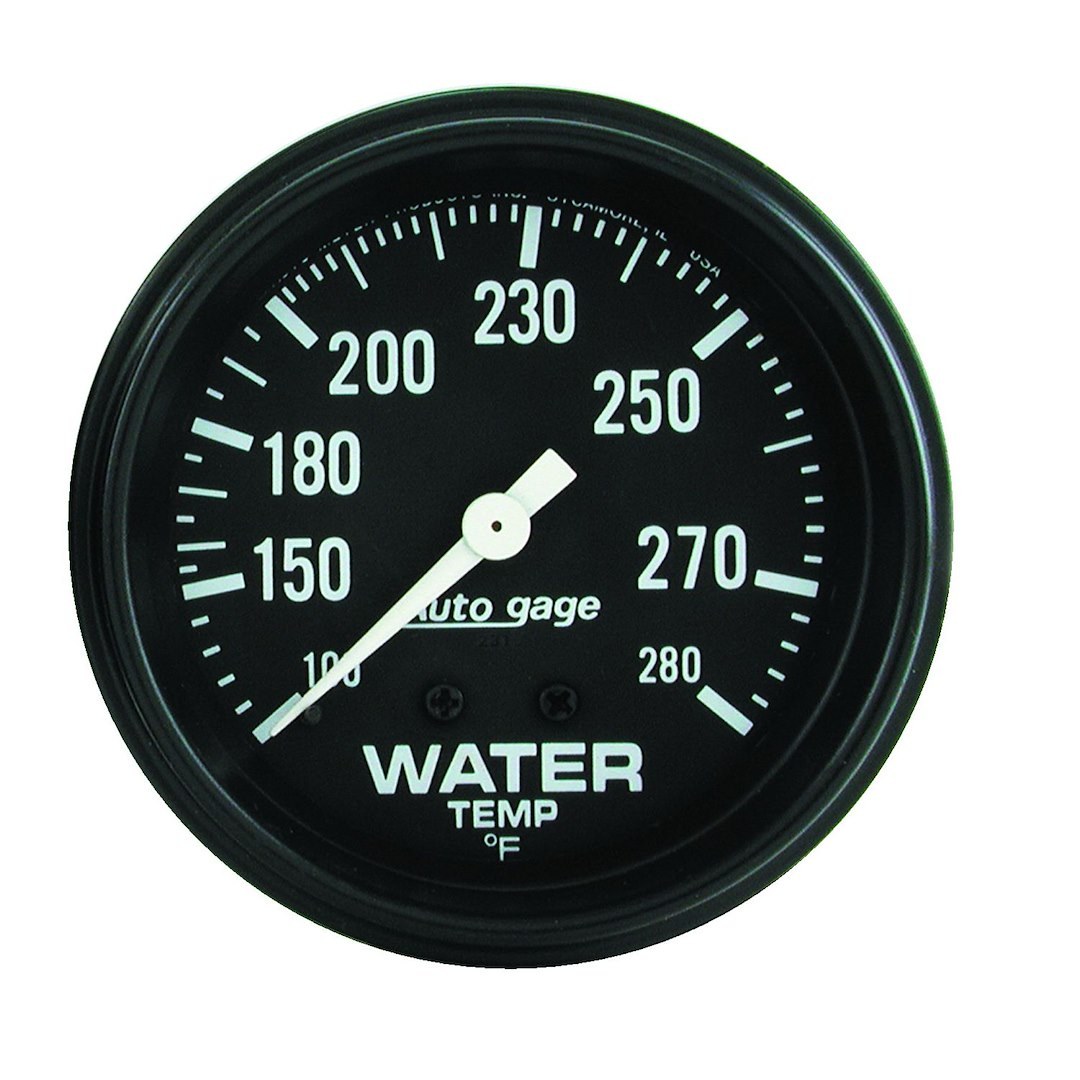 AutoMeter Gauge Water Temperature, Autogage ®, 2-5/8 Inch, Full Sweep Mechanical, Analog, 100-200 Degrees F – 2313