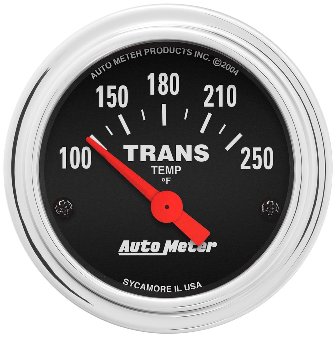 AutoMeter Gauge Auto Trans Temperature, Traditional, 2-1/16 Inch, Short Sweep Electric, 100-250 Degrees F, Analog – 2552