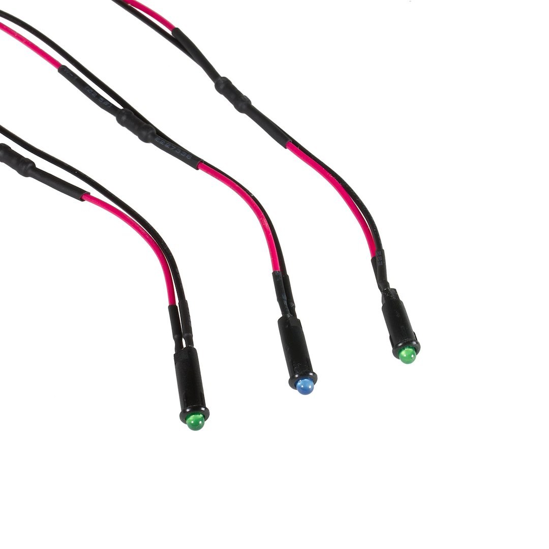 AutoMeter Dash Indicator Light Set, 5/32 LED Lights, Fits 11/64 Inch Hole, Includes 2 Geen and Blue Light – 3283
