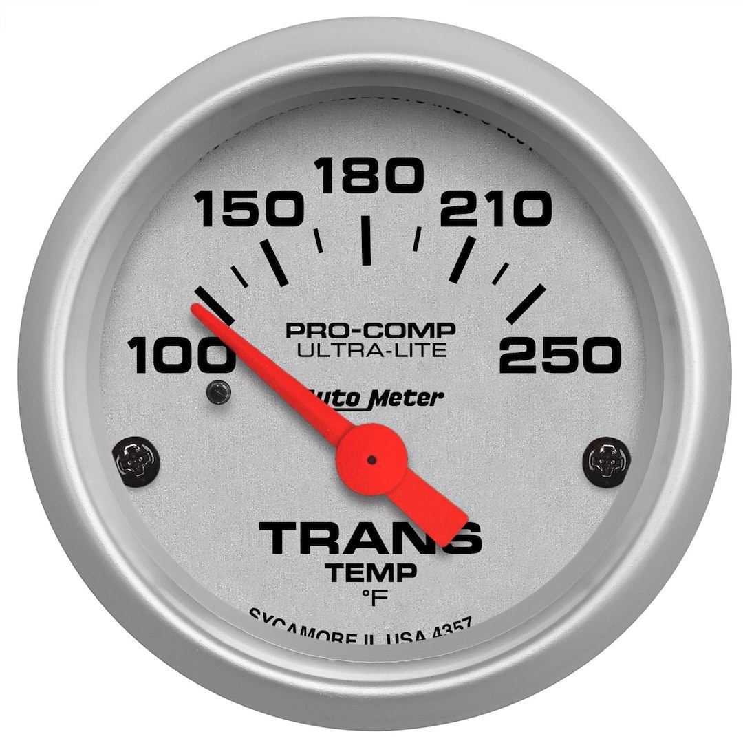 AutoMeter Gauge Auto Trans Temperature, Ultra-Lite ®, 2-1/16 Inch, Short Sweep Electric, 100-250 Degrees, Analog – 4357