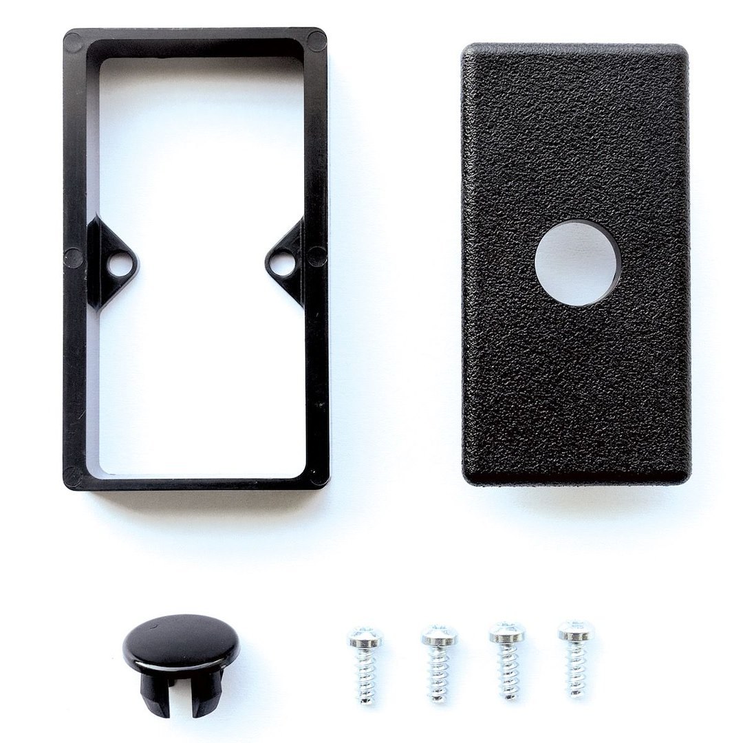 AutoMeter Gauge Hole Cover, Invision, For Use with Invision Dash Kits, Includes Bracket and Bezel to Relocate Selector Knob – 5262