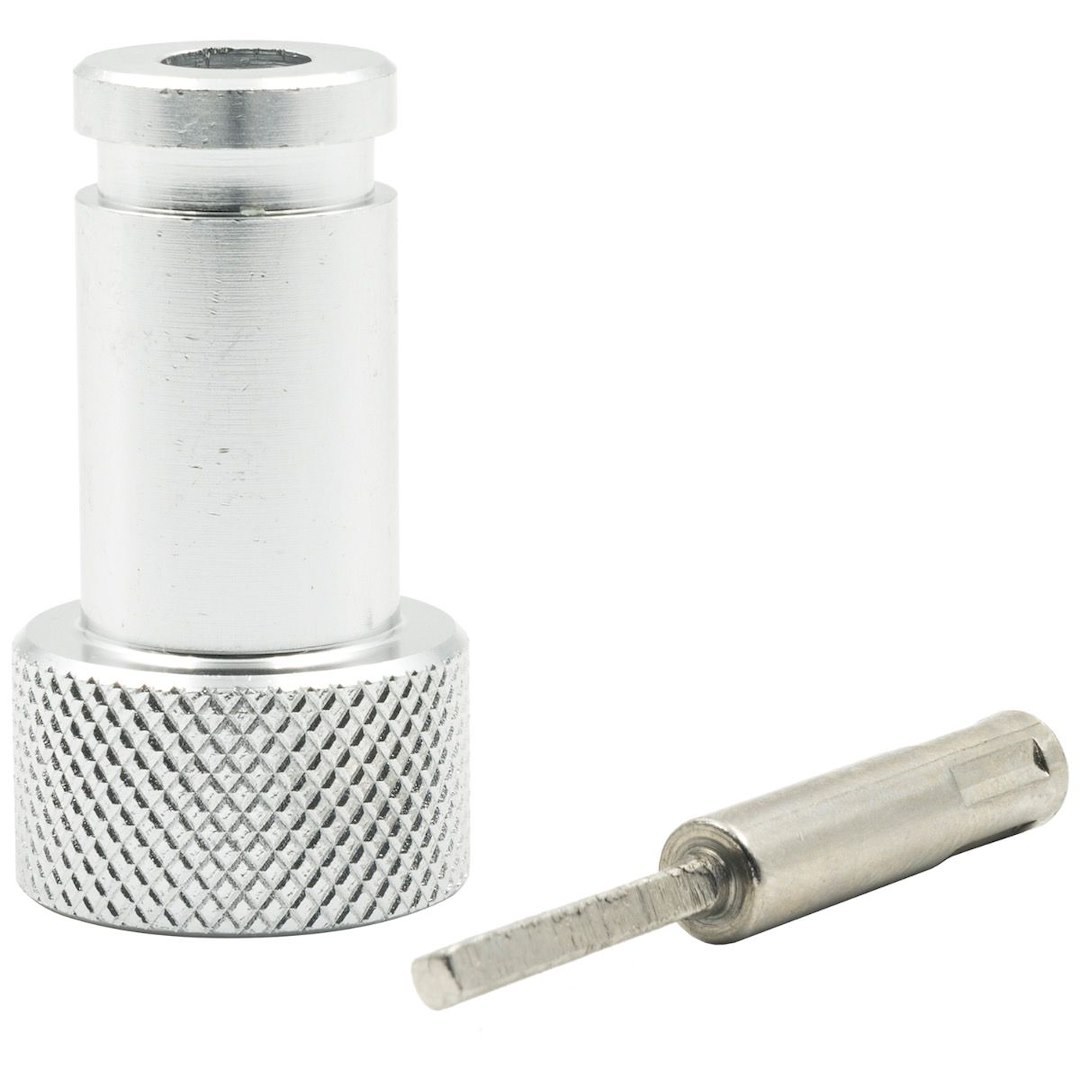 AutoMeter Gauge Sending Unit Adapter, Converts Clip-On Ford-Style Speedometer Cables to a 5/8 Inch-18 Threaded Connection – 5268