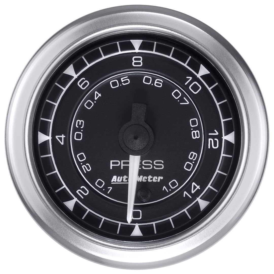 AutoMeter Gauge Fuel Pressure, Chrono, 2-1/16 Inch, Full Sweep Electric, 0-15 PSI, Analog, Without Isolator – 8162