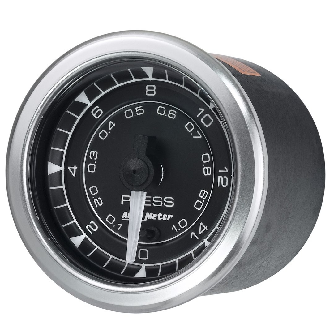 AutoMeter Gauge Fuel Pressure, Chrono, 2-1/16 Inch, Full Sweep Electric, 0-15 PSI, Analog, Without Isolator – 8162