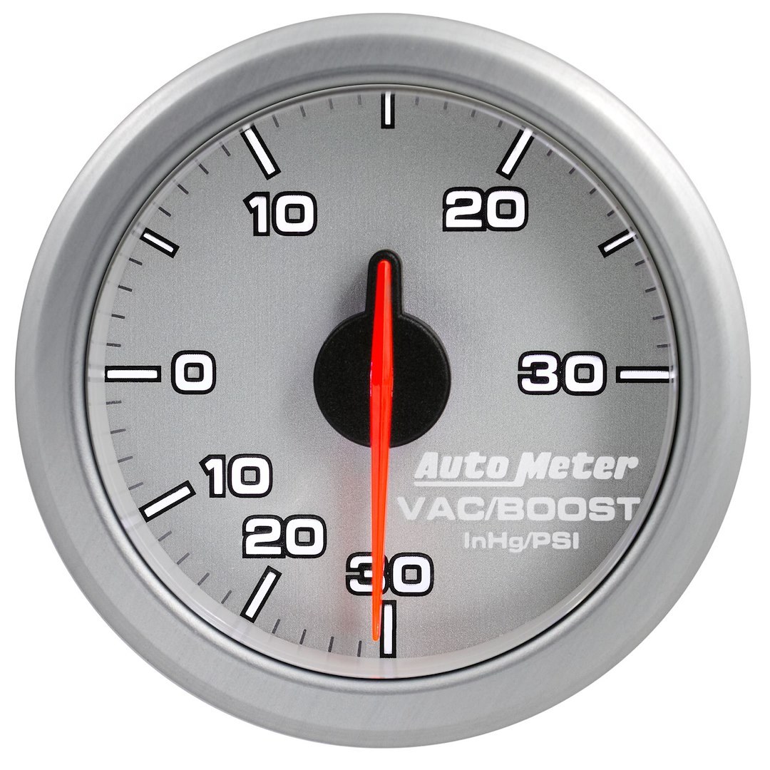 AutoMeter Gauge Boost/ Vacuum, Airdrive, 2-1-16 Inch, Short Sweep, Electric, 30 IN. Hg-Vac/ 30 PSI, Analog – 9159-UL