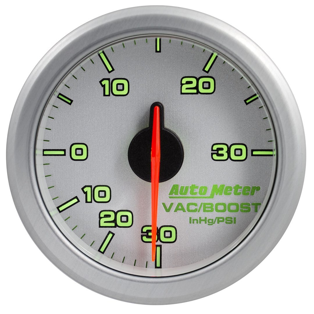 AutoMeter Gauge Boost/ Vacuum, Airdrive, 2-1-16 Inch, Short Sweep, Electric, 30 IN. Hg-Vac/ 30 PSI, Analog – 9159-UL