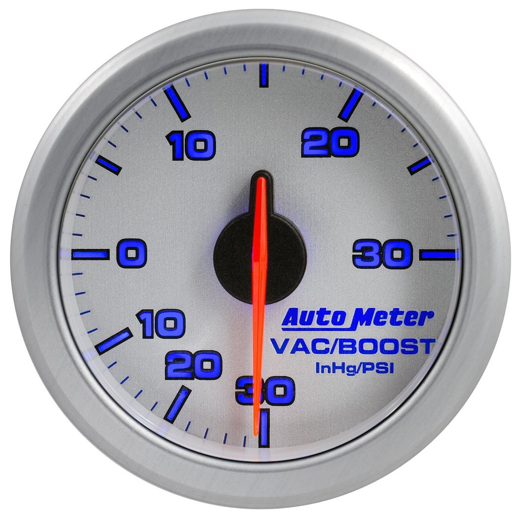 AutoMeter Gauge Boost/ Vacuum, Airdrive, 2-1-16 Inch, Short Sweep, Electric, 30 IN. Hg-Vac/ 30 PSI, Analog – 9159-UL