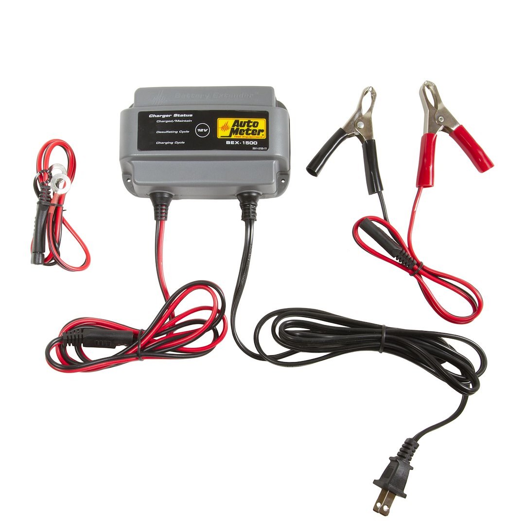AutoMeter Battery Charger, Battery Extender ®, For All 12 Volt Lead Acid Batteries, 1.5 Amp Charging Current – BEX-1500