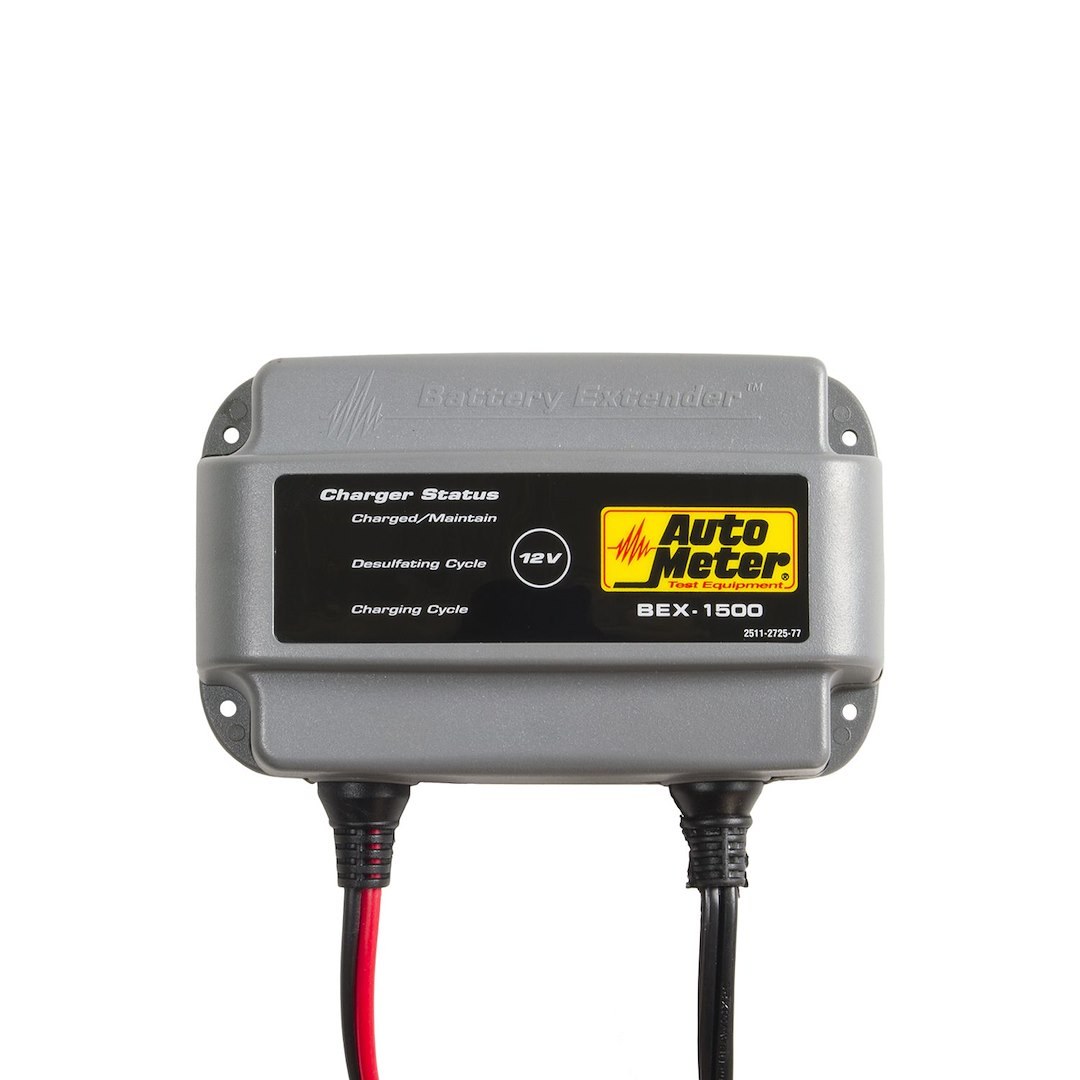 AutoMeter Battery Charger, Battery Extender ®, For All 12 Volt Lead Acid Batteries, 1.5 Amp Charging Current – BEX-1500