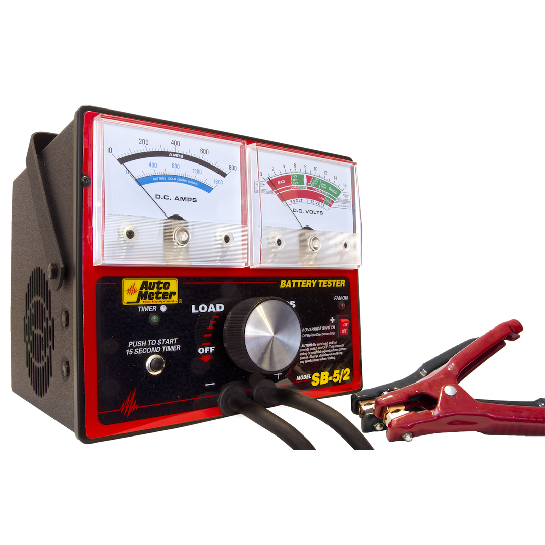 AutoMeter Battery Load Tester, Use with 6 Volt/ 12 Volt Automotive and Commercial Starting Batteries, Battery Cca Range 100-1600 – SB-5/2