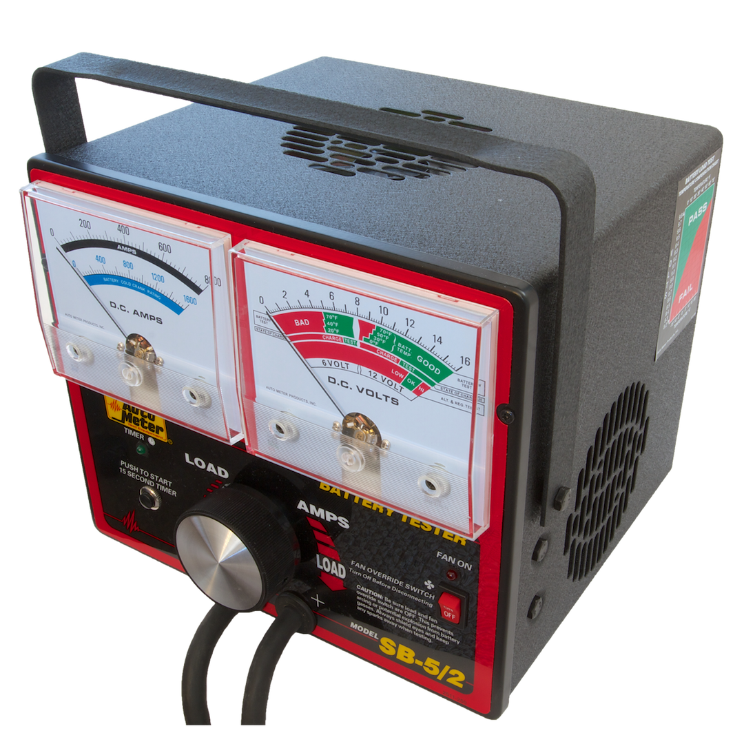 AutoMeter Battery Load Tester, Use with 6 Volt/ 12 Volt Automotive and Commercial Starting Batteries, Battery Cca Range 100-1600 – SB-5/2