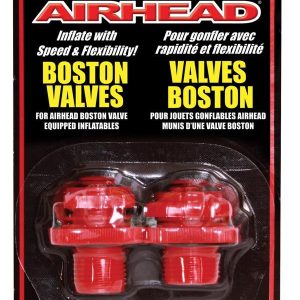 Airhead Boston Valve, Replacement for Airhead Inflatables, Square Base, Red, Plastic, Set of 2 – AHBV-2