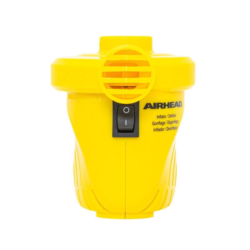 Airhead Air Pump, Use to Inflate Airbeds or Small/ Medium Size Inflatable Pool Floats and Backyard Toys, Electric, 120 Volt and 12 Volt – AHP-12012