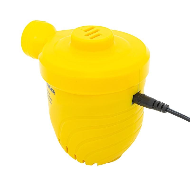 Airhead Air Pump, Use to Inflate Airbeds or Small/ Medium Size Inflatable Pool Floats and Backyard Toys, Electric, 120 Volt and 12 Volt – AHP-12012
