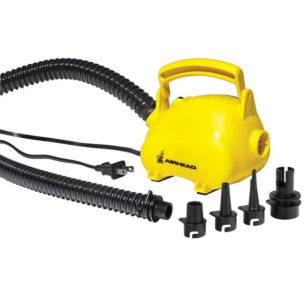 Airhead Air Pump, Pig Pump, Inflate Small Blow Up Items, Electric, 121 Volt, 2.2 PSI, 10 Foot Power Cord, Pig Shaped, Yellow and Black – AHP-120AP