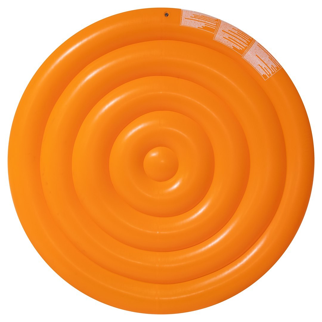 Airhead Float Tube, Pool Float, 62 Inch When Deflated, Orange, With Llama Graphics Cool Pixelated Design/ Cup Holder/ Safety Valve – AHPF-067
