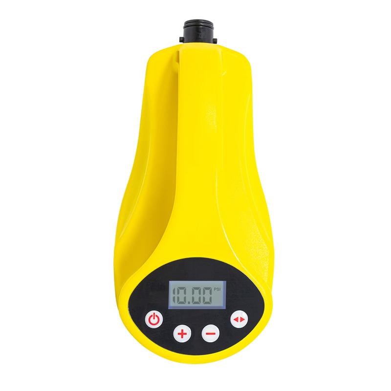 Airhead Air Pump, Use to Inflate Paddleboards, Electric, 12 Volt, Yellow and Black, With Power Cord and Reinforced Hose – AHSUP-C022