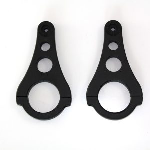 All Sales Driving/ Fog Light Mounting Bracket, 1-3/4 Inch Diameter Tubular Mount, Black, Aluminum, Set of 2 – 19175K