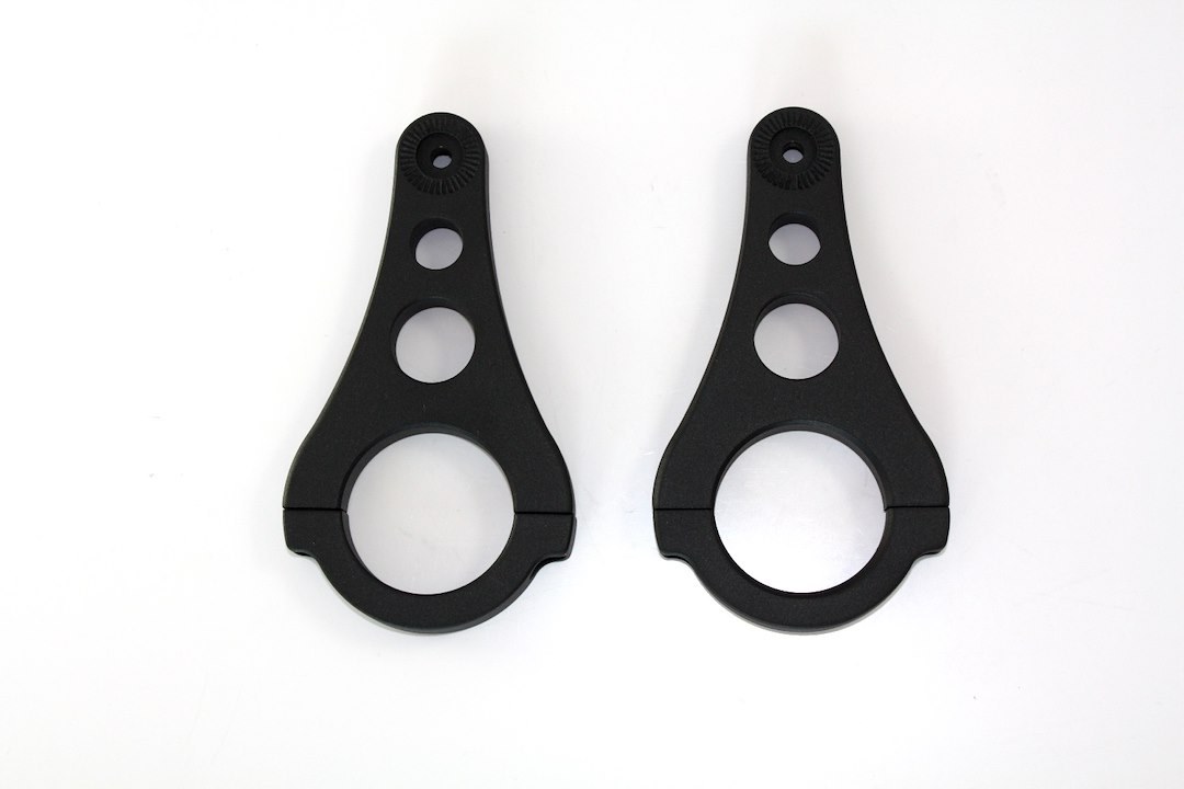 All Sales Driving/ Fog Light Mounting Bracket, 1-3/4 Inch Diameter Tubular Mount, Black, Aluminum, Set of 2 – 19175K