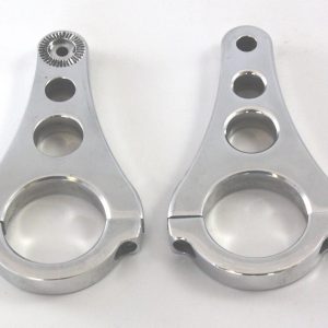 All Sales Driving/ Fog Light Mounting Bracket, 1-3/4 Inch Diameter Tubular Mount, Polished, Aluminum, Set of 2 – 19175P