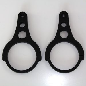 All Sales Driving/ Fog Light Mounting Bracket, 3 Inch Diameter Tubular Mount, Black, Aluminum, Set of 2 – 19300K