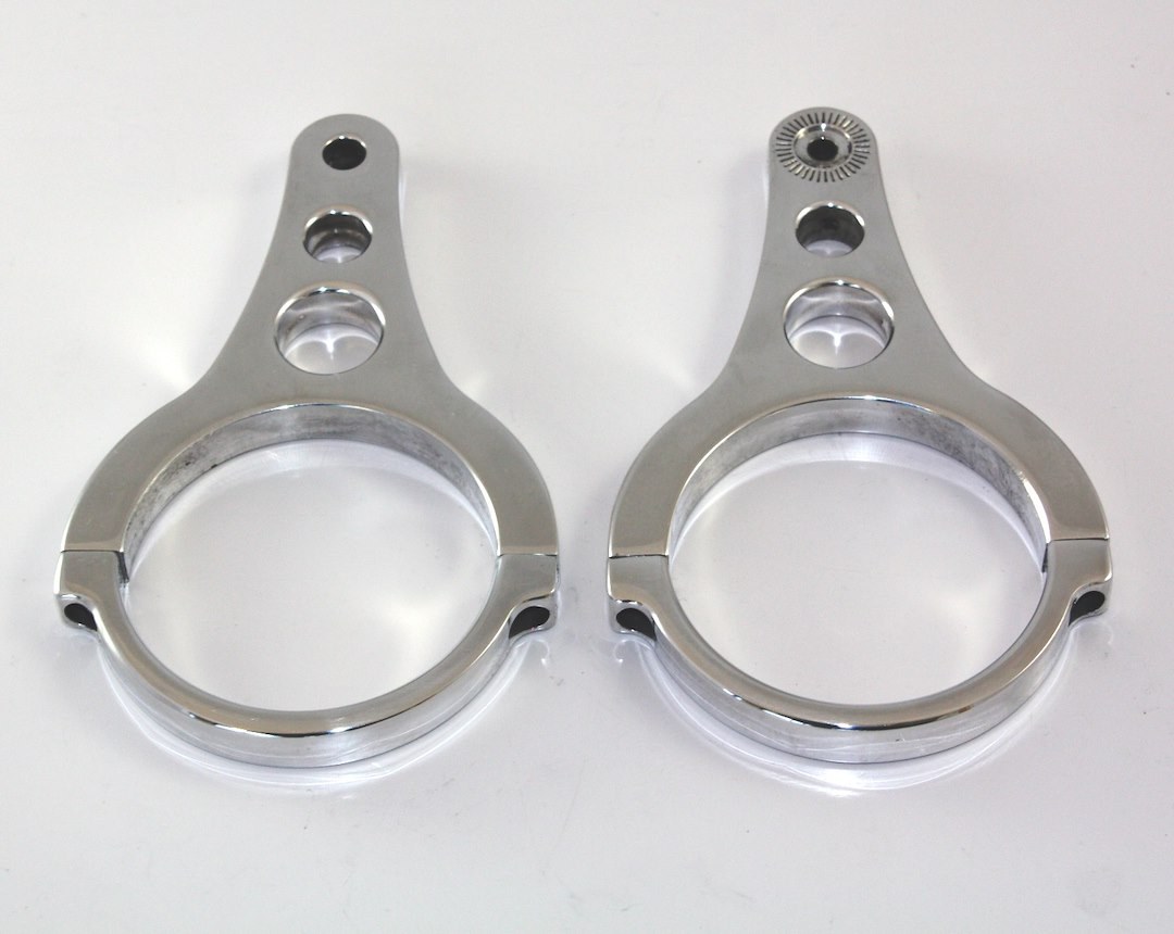 All Sales Driving/ Fog Light Mounting Bracket, 3 Inch Diameter Tubular Mount, Polished, Aluminum, Set of 2 – 19300P