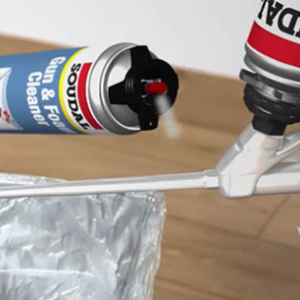 Accumetric Foam Sealant Cleaner, Soudal, Used to Clean Soudafoam Applicator Gun and Uncured Polyurethane Foam, 12 Ounce Aerosol Can, Clear – 120319